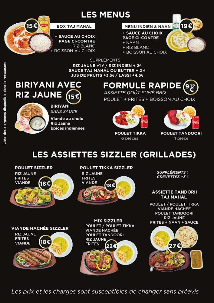 Taj Mahal Le Pontet - Menu Image 1